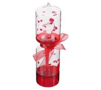 HOMSFOU Timer a Liquido Sensibile alla Temperatura Vetro Rosso, Decorazione da Scrivania Creativa e Oggetto Artistico per Soggiorno e Ufficio