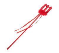 HOMSFOU Tridente da Halloween Rosso con Paillettes Scintillanti, Leggero e Facile da Trasportare, Accessorio Unico per Cosplay e Spettacoli Teatrali