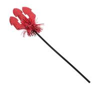 HOMSFOU Tridente Rosso da Diavolo per Costume Halloween, Accessorio Demone Design Smontabile e Materiale Pp e Tessuto, Facile da Conservare per Cosplay e Spettacoli