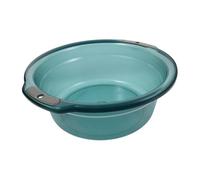HOMSFOU Vasca per Pediluvio Rotonda in Plastica Blu con Design Trasparente e Manici Doppio Uso per Lavaggio Mani e Pediluvio Domestico Antiscivolo