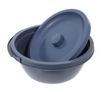 HOMSFOU Vaso da Notte Portatile con Coperchio e Maniglia, Secchio del Water in Pp Antileak per Uso Notturno Domestico, Ospedaliero da Campeggio, Orinatoio Maschile e Femminile Grigio