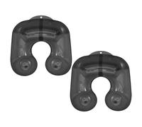 HOMSFOU Vassoio per Collo Parrucchiere in Plastica Nera 2 Pezzi, Supporto Ergonomico per Lavaggio Chioma e Tintura, Vaschetta per Permanente Tintura Calda, Accessorio Professionale