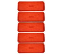 HOMSFOU Vassoio Raccogli-Acqua per Piante Rettangolare in Plastica Pp, Set da 5 Sottovasi Bassi per Fioriere da Davanzale, Vaschetta Antigoccia per Giardino e Balcone, Protezione Contro