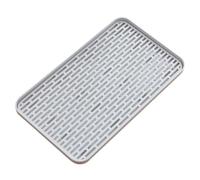 HOMSFOU Vassoio Scolapiatti da Tavolo a Doppio Strato in Plastica Pp, Grande Scolafrutta con Drenaggio Staccabile, per Uso Domestico in Cucina e Sala da Pranzo Riutilizzabile