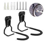 Homshsjhkis 2 Pcs Porta Bici da Muro, Portabici Muro, Supporto Bici Muro Appendi Ganci Appendere, Ganci Accessori Bicicletta con Imbottiture Anti Graffi, Supporto Appendi Garage per Garage e Parete