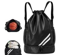 Homshsjhkis Sacca Sportiva, Zaino Palestra Uomo, Zainetto, Sacca Impermeabile con Compartimento Scarpe Separato, Borse Sportive Unisex, Sacchetto Sportivo con Tasche Rete per Basket, Calcio e Nuoto