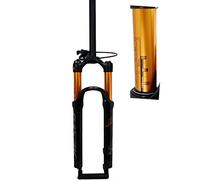 HOMSXPAC Forcelle Ammortizzate per MTB da 26/27,5/29 Pollici, Forcella Anteriore con smorzamento ad Aria, Freni a Disco HL/RL, Escursione 100 mm, sgancio rapido da 1-1/8".