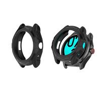 HOMTERN Custodia progettata per Ticwatch Pro 5, in TPU leggera, a prova di caduta, antigraffio, armatura flessibile, custodia protettiva pesante, nera