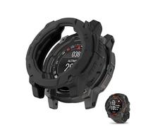 HOMTERN Custodie progettate per Garmin Instinct 3 50 mm, guscio protettivo in morbido TPU leggero, a prova di caduta, antigraffio e flessibile, colore nero
