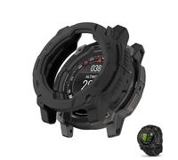HOMTERN Custodie progettate per Garmin Instinct 3 da 45 mm, guscio protettivo in morbido TPU leggero, a prova di caduta, antigraffio, con schermo flessibile, colore nero
