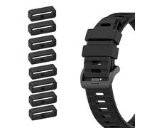 HOMTERN Fibbie per cinturino da 20 mm per Garmin Fenix 7S/6S/6S Pro/5S/5S Plus, Vivoactive 3, Venu/Venu SQ/Venu SQ 2/Venu 2 Plus e Instinct 2S, chiusura in silicone, confezione da 8, colore nero