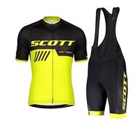 HOMTOL Abbigliamento Ciclismo da Uomo Maniche Corte Completo Bici Completo Ciclismo Manica Corta Tuta Ciclismo Uomo Pantaloncini con Bretelle in Gel 3D Traspirante e ad Asciugatura Rapida