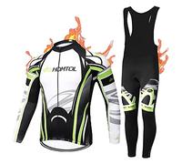 HOMTOL Maglia da ciclismo da uomo a maniche lunghe in pile termico Abbigliamento ciclismo invernale Pantaloni da ciclismo con fondello + gel 9D Tute da ciclismo per il ciclismo MTB outdoor