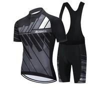 HOMTOL Maglia da Ciclismo Set Maglia da Ciclismo a Maniche Corte Set Maglia da Uomo + Pantaloncini da Ciclismo Pantaloncini a Maniche Corte per Bicicletta Bici da Strada MTB