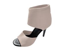Homtrator Women's Summer Sandal, Elegant Heel Ankle Strap, Open Toe T-Strap Pump, Slingback Kitten Heels, comfortable Dance Shoe