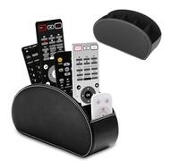 HOMURY 1 supporto per telecomando nero: organizer scrivania con 5 tasche, accessori da scrivania, in pelle PU per telecomandi, cancelleria, quaderni, penne