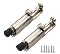 HOMURY 2 fermaporta con comando a piedi: 147 x 28 mm in lega di zinco con viti, in lega di zinco, fermaporta in metallo per porte da garage, porte interne e balconi