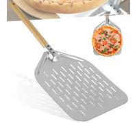 HOMURY Pala perforata per pizza perforata: 12 pollici perforata con manico rimovibile, pala per pizza perforata in alluminio anodizzato duro per pizza fatta in casa