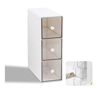 HOMURY Scatola da Tè Con 3 Cassetti: Contenitore in Plastica per Bustine, Organizer da Cucina per Tè, Cialde di Caffè, Zucchero (Trasparente, 23 x 17 x 8 cm)