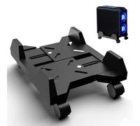 HOMURY Supporto per PC portatile per PC, supporto per PC Tower, computer, supporto per desktop con 4 ruote e base regolabile per computer (nero)