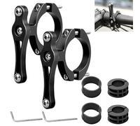 HOMURY - Supporto universale per portabottiglie, in alluminio, 2 pezzi, con chiave a brugola, portabottiglie per biciclette, moto (nero)
