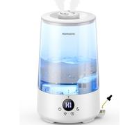 Homvana Top-Fill - Umidificatore d'aria per camera da letto, 3,6 litri, 360 gradi, nebbia fredda, 34 ore, durevole, silenzioso 16 dB, piccolo diffusore di oli essenziali