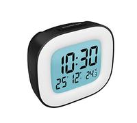 HOMVILLA Sveglia da Comodino a Pile con Visualizzazione della Temperatura, Funzione Snooze e Retroilluminazione per Viaggi, Camera da Letto (2 Batterie AAA Incluse)