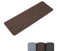 Homwiz Tappetini per Scale Antiscivolo, 15 Tappetini Autoadesivi per Gradini Interni, Ritagliabile e Riutilizzabile - Protezione per Animali Domestici, Anziani e Bambini (Grigio, 55 x 19 cm)