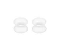 Homxi 2 Pezzi 16mm Kit Dilatatore,Dilatatore Silicone Lobo 5/8 inch Squillo Dilatatore Orecchino Uomo Bianco