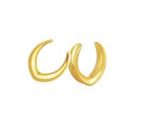 Homxi 2PCS Dilatatore Lobo Set 28mm,Dilatatori Coni Acciaio Chirurgico 1 1/8 inch Forma a U Set Orecchini Dilatatori Oro