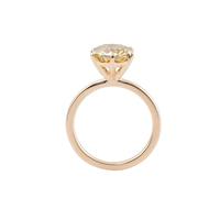 Homxi Anelli Fedi Nuziali d'Oro Giallo Donna 9K, 6 Griffe Solitario Rotondo con Moissanite da 3ct, Anello Fidanzamento Donna di Oro, Misura 13(53mm)