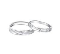 Homxi Anelli Fidanzamento Regolabili Personalizzati con Nome Argento 925 Donna Uomo, Rotondo Semplice, Anello Fidanzamento Argento Uomo