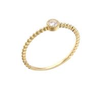 Homxi Anello Donna Fidanzamento Oro 9K, Solitario Rotondo con Moissanite, Anelli Fedina Oro Donna Taglia 20(60mm)
