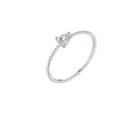 Homxi Anello Fedina Donna Oro Bianco 14 K, 3x4mm Goccia d'acqua con Moissanite, Anelli Fedi Nuziali Donna Argento Taglia 21(61mm)