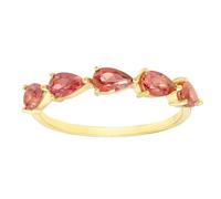 Homxi Anello Fedina Oro Donna 585, Goccia d'acqua con Tormalina Sintetica, Anello Fidanzamento in Oro Donna Taglia 18(58mm)