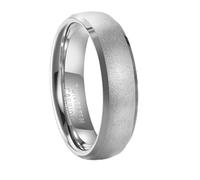 Homxi Anello Uomo Donna Personalizzabile Incisione Tungsteno, Rotondo Opaco 6MM, Anelli Uomo in Argento Misura 22(62mm)