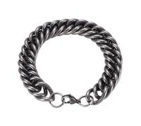 Homxi Bracciale Catena Argento Uomo,Bracciale Acciaio Inossidabile Uomo Catena Catena del Curb Bracciale 23.5 CM