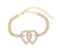 Homxi Braccialetto Caviglia Estive Donna Oro, Cavigliera Donna Spiaggia Rame Goccia D'Acqua con Zirconia Cubica - 22.3cm + 10cm Catena di Prolunga