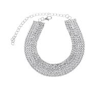 Homxi Cavigliera Argento Donna, Cavigliera Braccialetto Donna Rame Catena di Lusso con Zirconia Cubica - 20cm + 10.3cm Catena di Prolunga