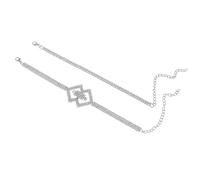 Homxi Cavigliera Donna Spiaggia Argento, Braccialetto Caviglia Donna Spiaggia Rame Set da 2 Pezzi con Zirconia Cubica - 20.7cm + 10cm Catena di Prolunga