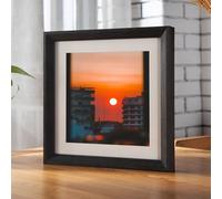 Homxi Cornice Foto 38.1 x 38.1 cm Cameretta Nero,Legno Cornice Piccola Quadrata Verticale per Parete,Quadri con Cornici Moderni