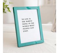 Homxi Cornice Foto A4 Passepartout 21 x 29.7cm Turchese,MDF Cornice Rettangolari per Muro Orizzontale e Verticale,Cornici Grande Camera da Letto