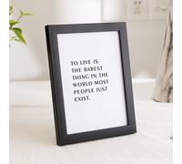 Homxi Cornice Vintage A4 21x29.7cm Nero,MDF Cornice Foto Rettangolari da Muro Orizzontale e Verticale,Cornici Grande Camera da Letto