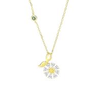 Homxi Donna Collana Oro 18K con Ciondolo, Fiore con Moissanite, Pendente Collana Donna Oro