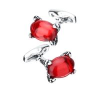 Homxi Gemelli Eleganti Camicia Uomo Rosso, Rame, Artiglio con Ovale, Gemelli da Matrimonio