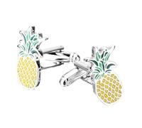Homxi Gemelli Giallo Uomo Matrimonio, Rame, Ananas, Gemelli da Camicia Eleganti