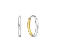 Homxi Orecchini Matrimonio Oro 14 Carati 585 Donna, Rotondo Bicolore, Donna Cerchio Orecchini Sposa Matrimonio Oro Argento