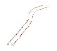 Homxi Orecchini Oro Rosa 18K 750 Donna, Cuore Esmalte e Catena Lunga, Orecchini Sposa Matrimonio a Perni Donna Oro Rosa