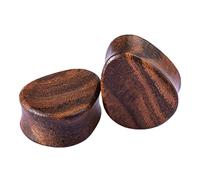 Homxi Set di Dilatatori 2 Pezzi 8mm/25mm Dilatatori Lobo Set,Dilatatori Lobo in Legno 00G Goccia d'Acqua Set Dilatatore Marrone