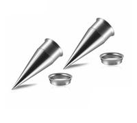 Homxi Set di Dilatatori 2PCS 13mm Dilatatore Orecchio Set,9/16 inch Finti Dilatatori Acciaio Chirurgico con Cono Dilatatori Lobo Set Argento